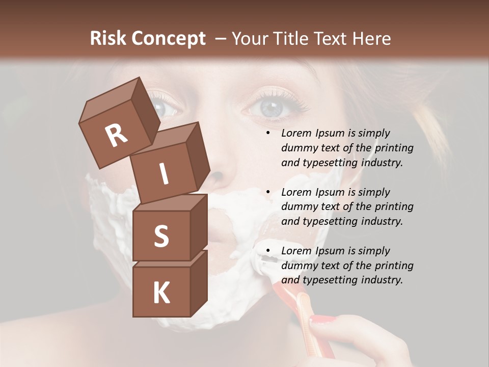 Infantile Body Mustache PowerPoint Template