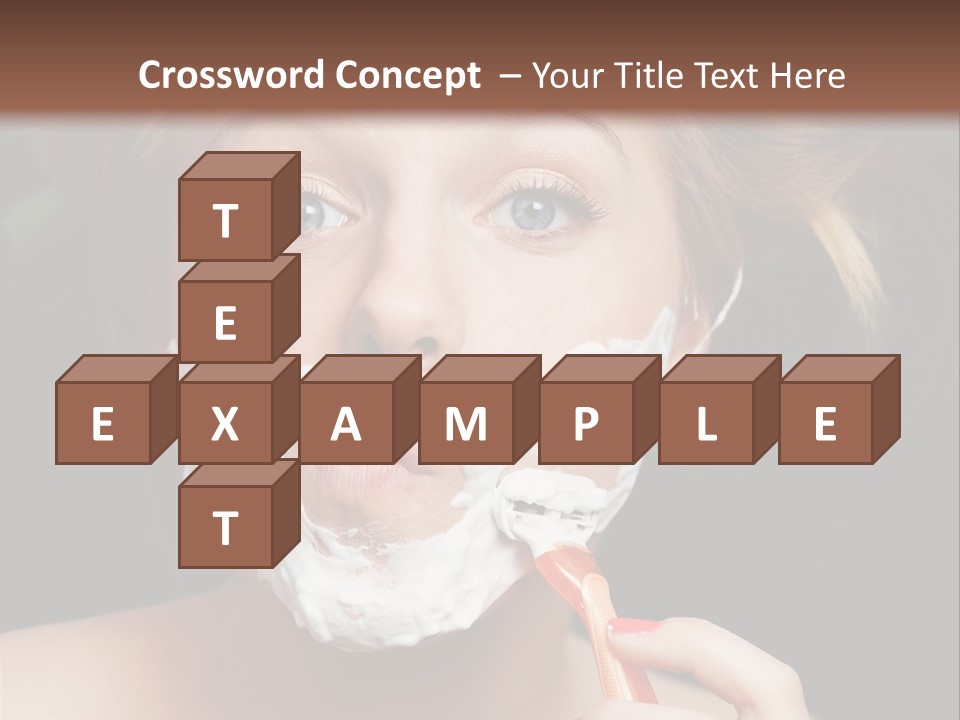 Infantile Body Mustache PowerPoint Template