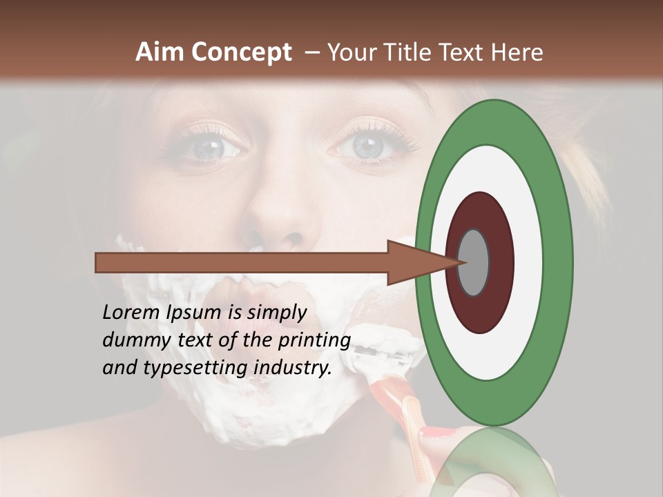 Infantile Body Mustache PowerPoint Template