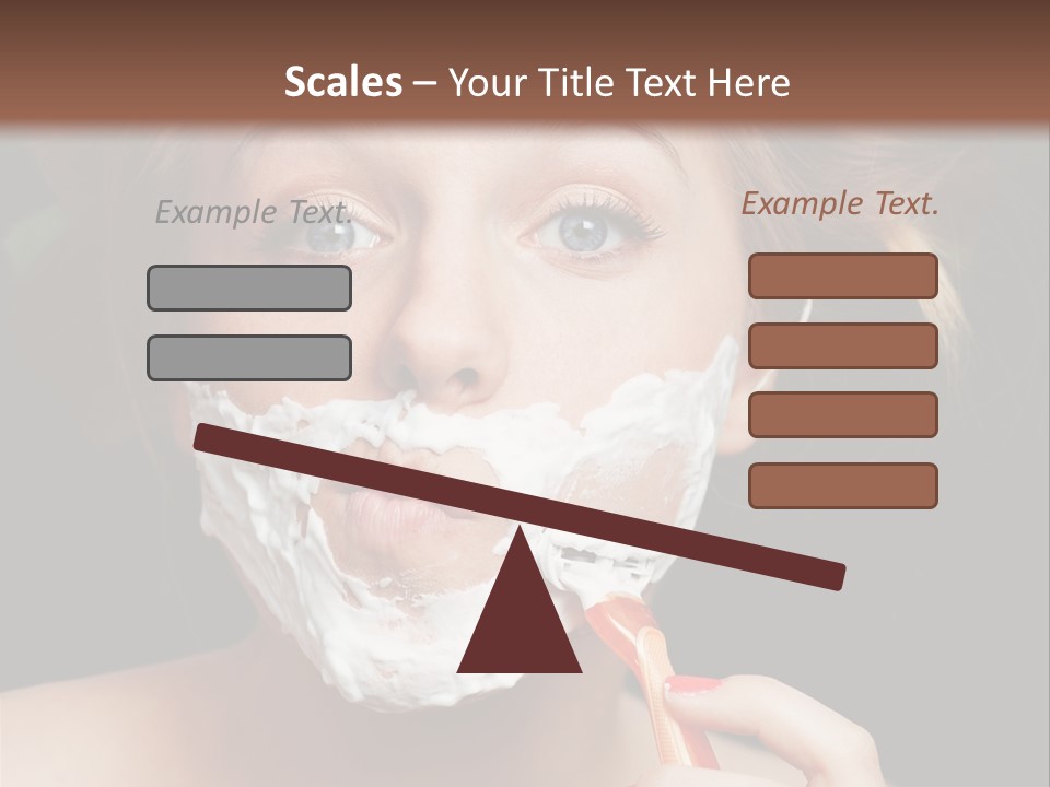 Infantile Body Mustache PowerPoint Template