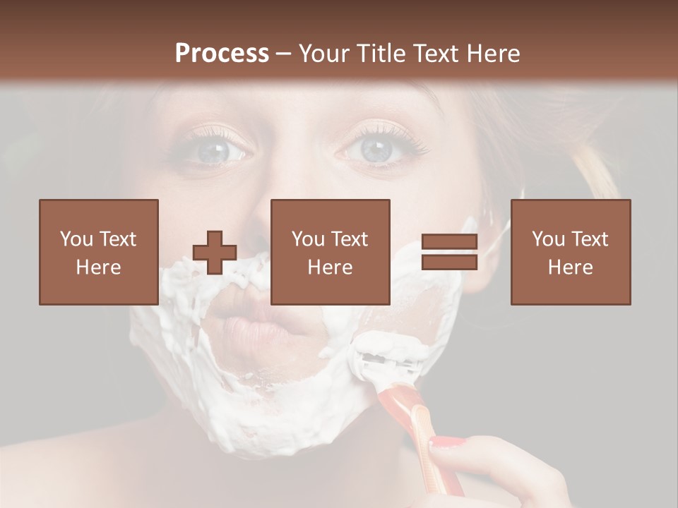 Infantile Body Mustache PowerPoint Template