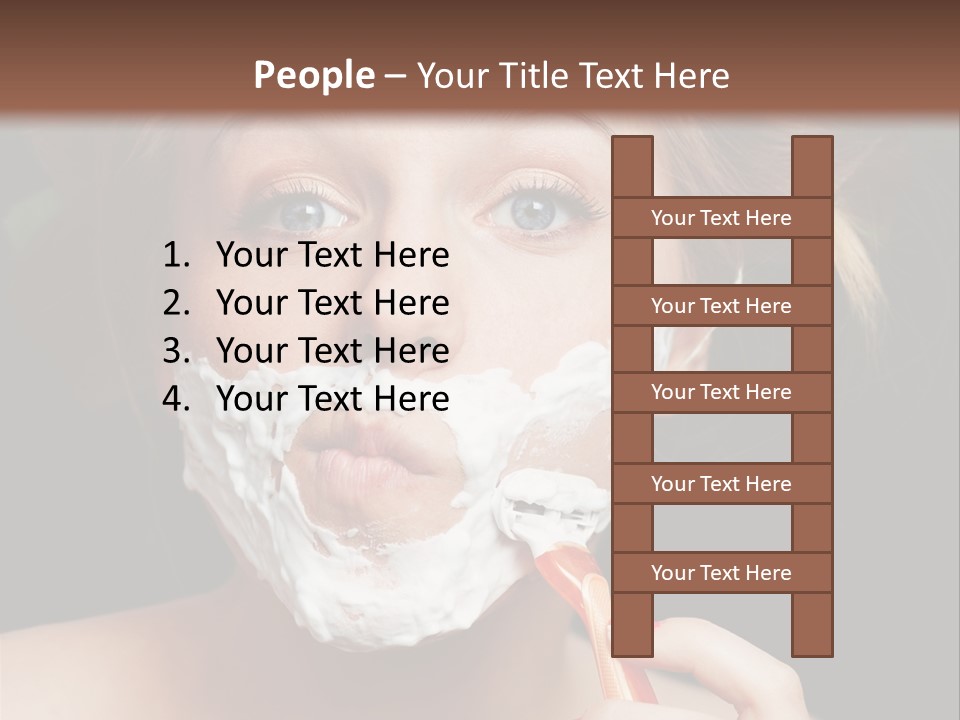 Infantile Body Mustache PowerPoint Template
