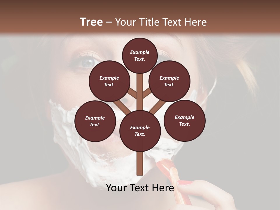 Infantile Body Mustache PowerPoint Template