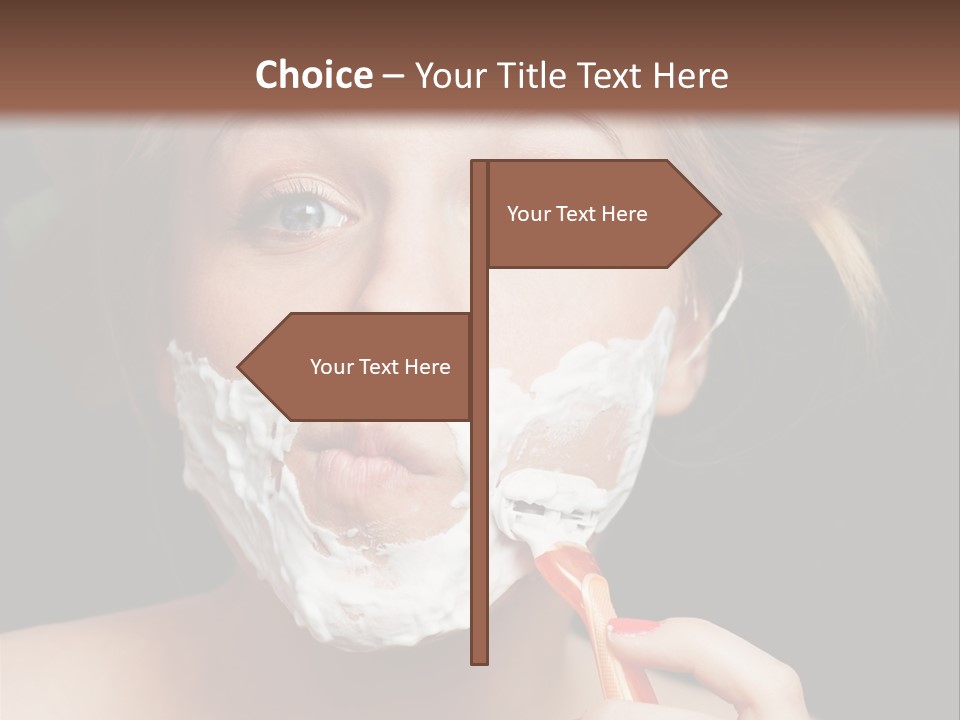 Infantile Body Mustache PowerPoint Template