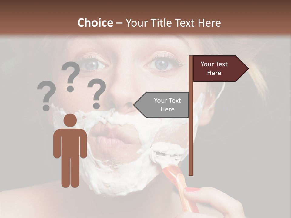 Infantile Body Mustache PowerPoint Template