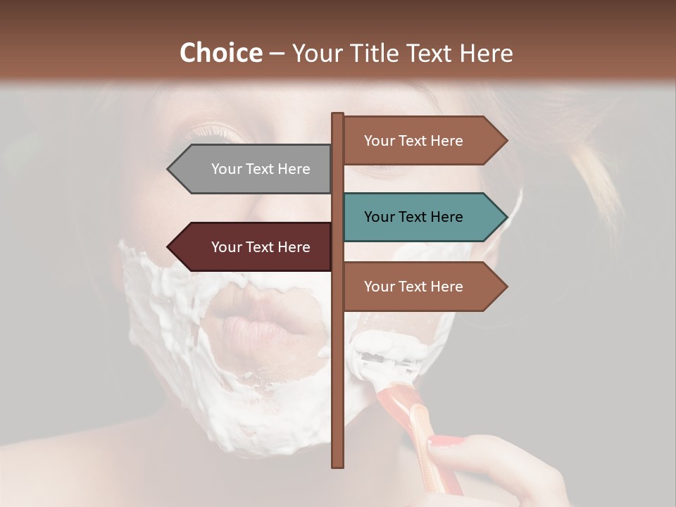 Infantile Body Mustache PowerPoint Template