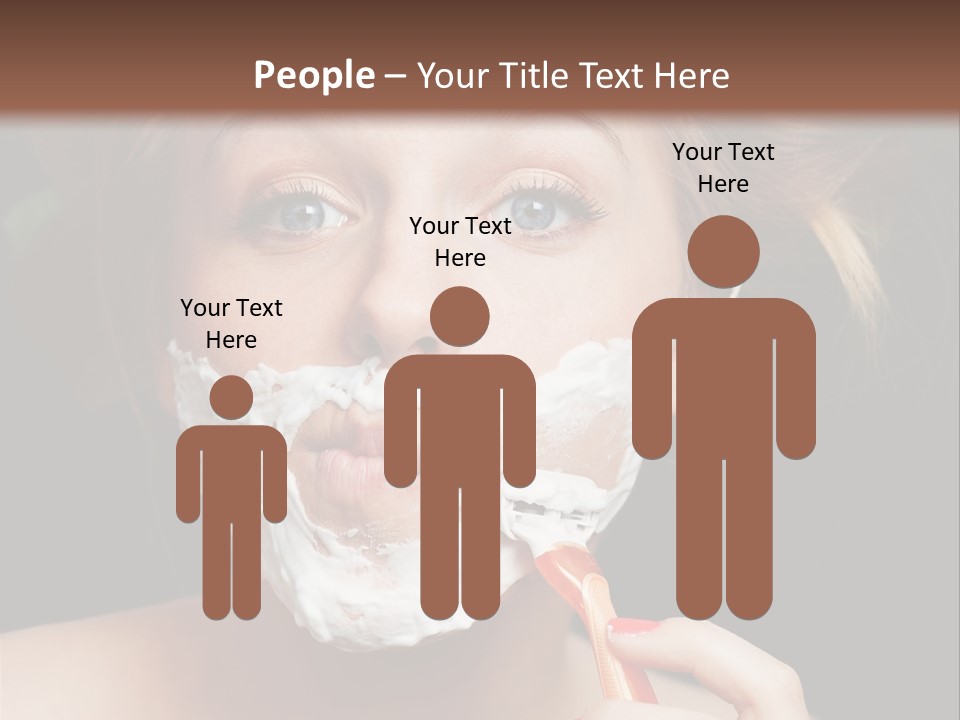 Infantile Body Mustache PowerPoint Template