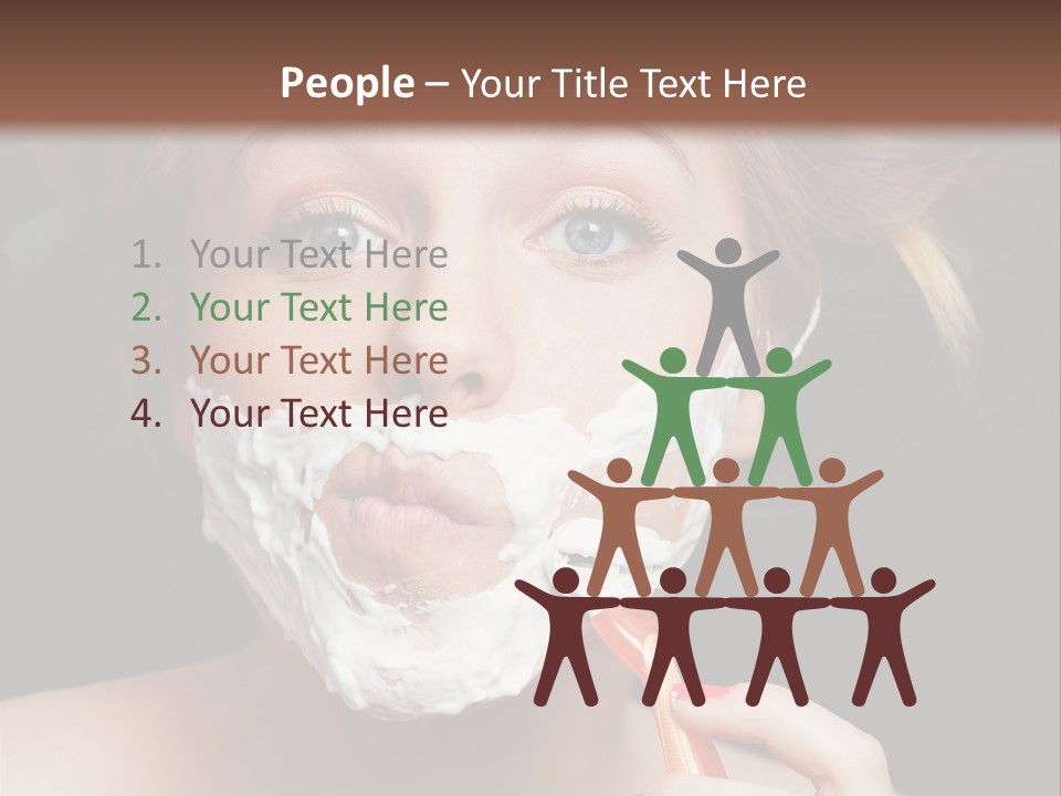 Infantile Body Mustache PowerPoint Template