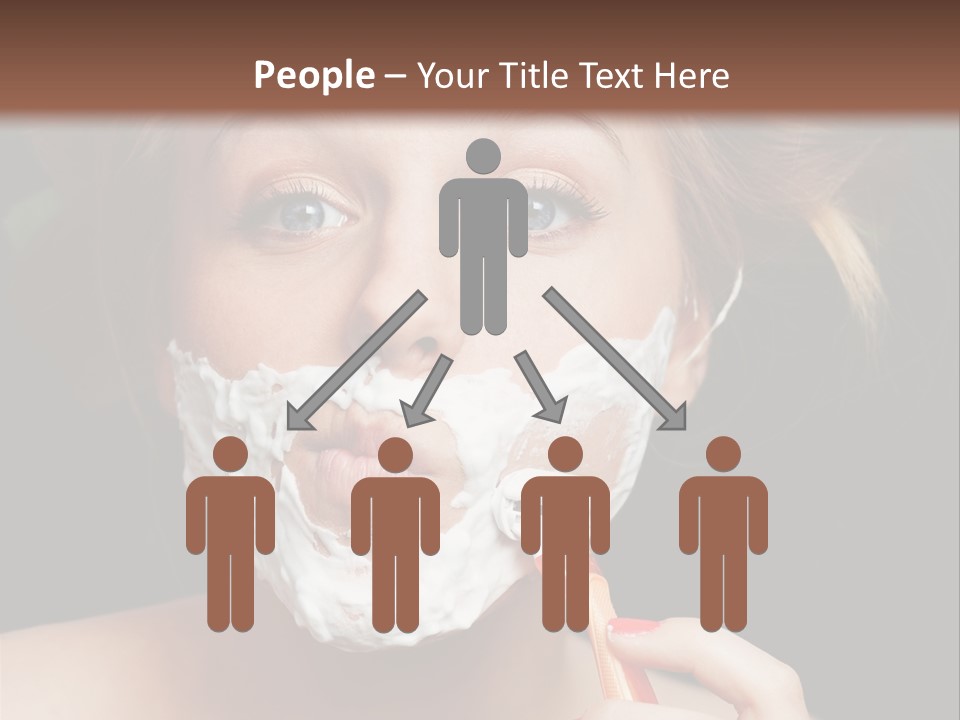 Infantile Body Mustache PowerPoint Template
