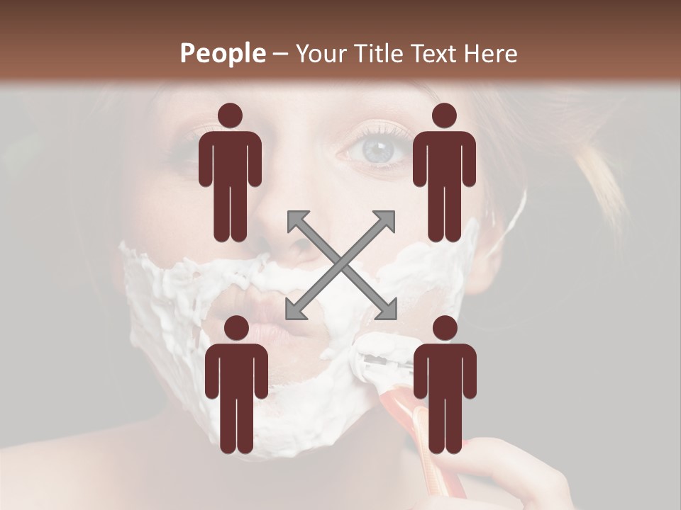 Infantile Body Mustache PowerPoint Template