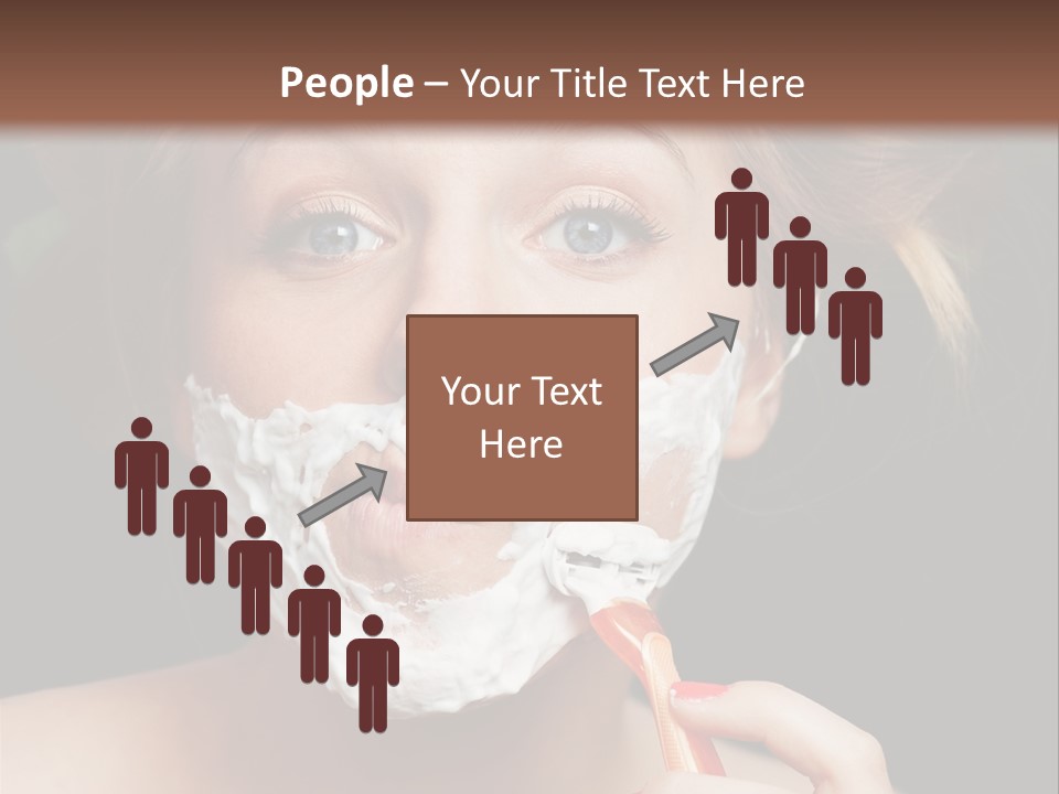 Infantile Body Mustache PowerPoint Template