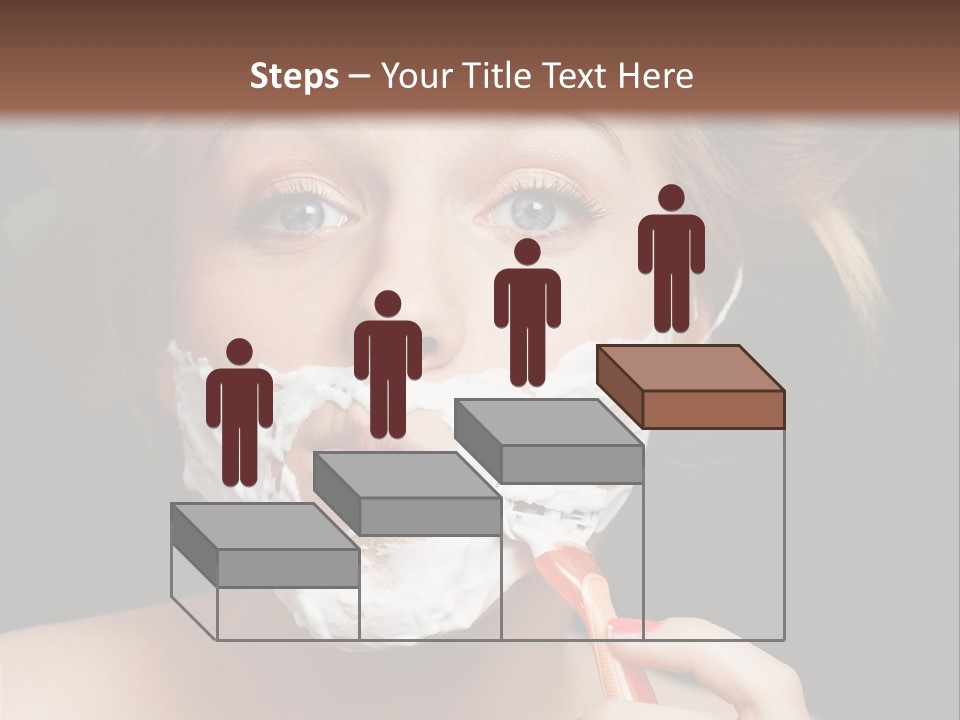 Infantile Body Mustache PowerPoint Template