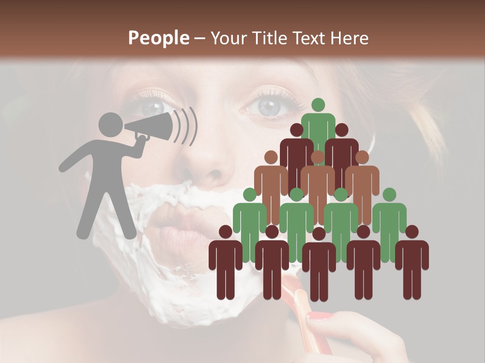 Infantile Body Mustache PowerPoint Template