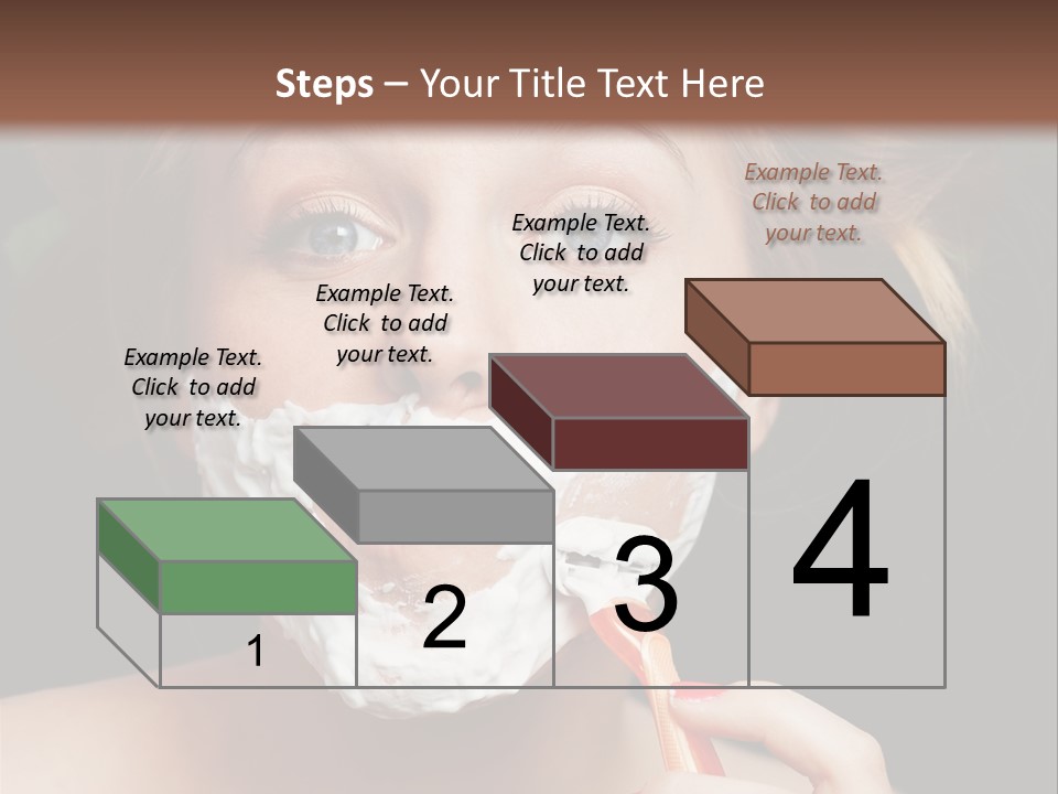 Infantile Body Mustache PowerPoint Template