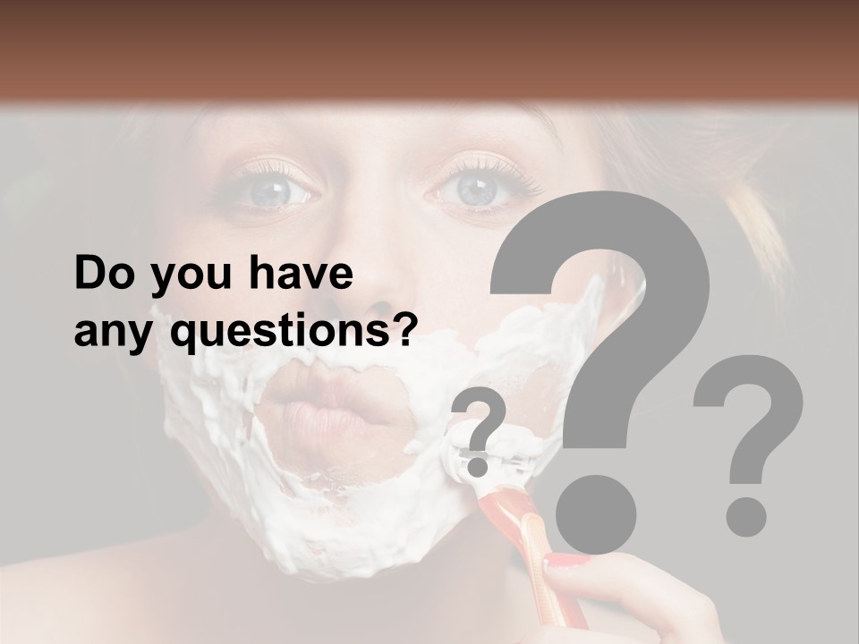 Infantile Body Mustache PowerPoint Template