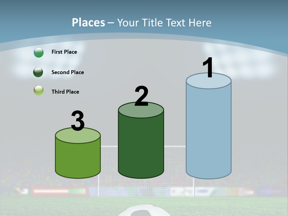 A Soccer Ball Sitting On Top Of A Green Field PowerPoint Template