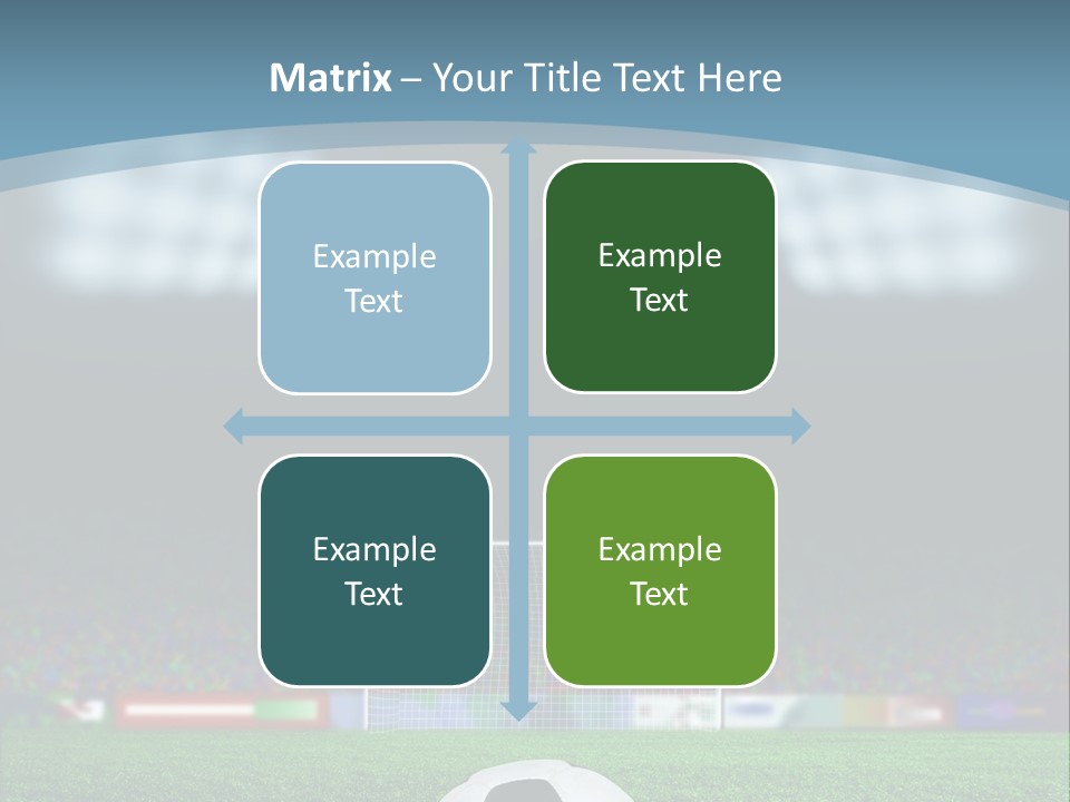 A Soccer Ball Sitting On Top Of A Green Field PowerPoint Template