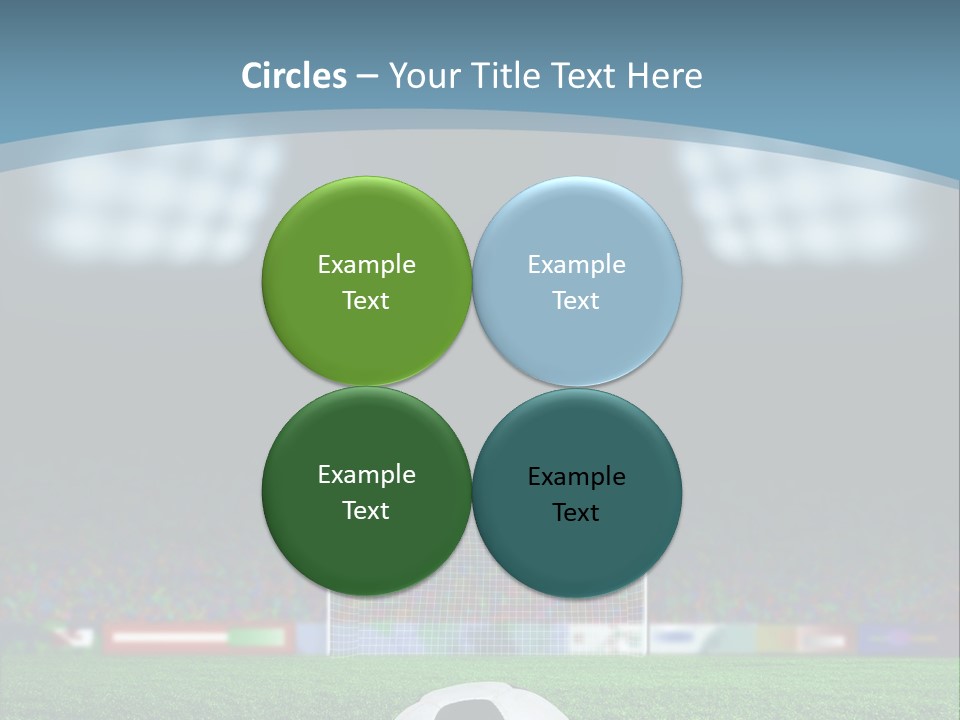 A Soccer Ball Sitting On Top Of A Green Field PowerPoint Template