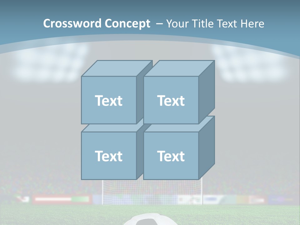 A Soccer Ball Sitting On Top Of A Green Field PowerPoint Template