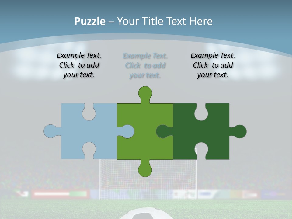 A Soccer Ball Sitting On Top Of A Green Field PowerPoint Template