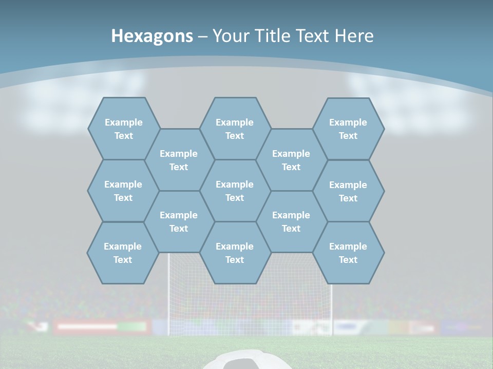 A Soccer Ball Sitting On Top Of A Green Field PowerPoint Template