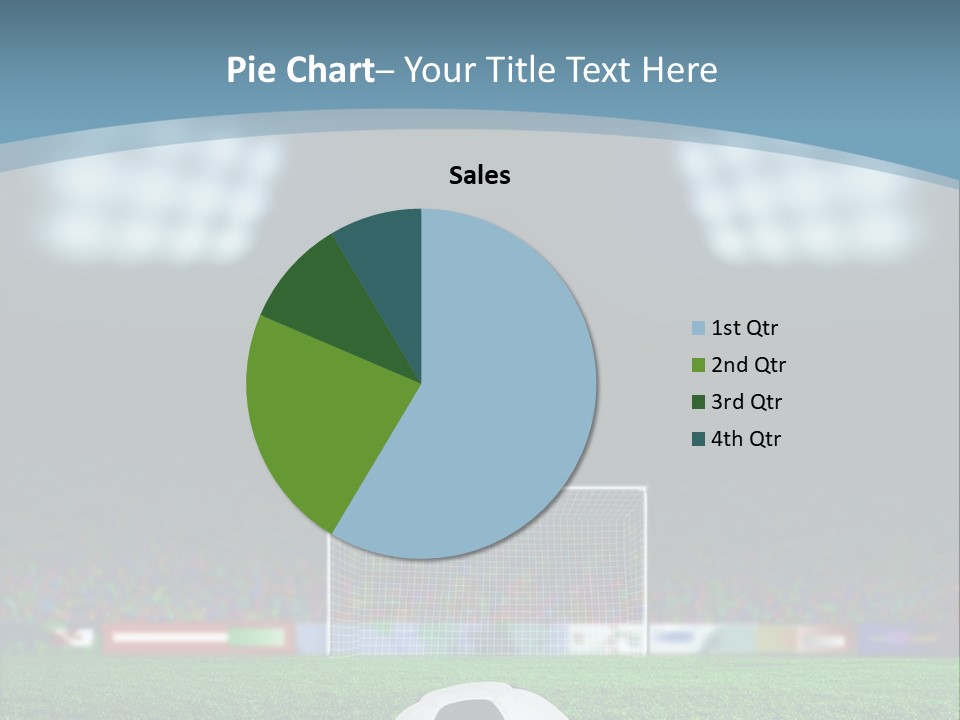 A Soccer Ball Sitting On Top Of A Green Field PowerPoint Template