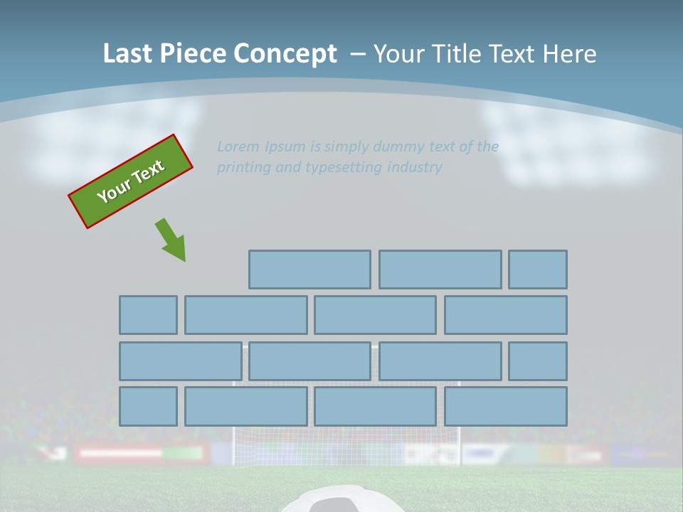 A Soccer Ball Sitting On Top Of A Green Field PowerPoint Template