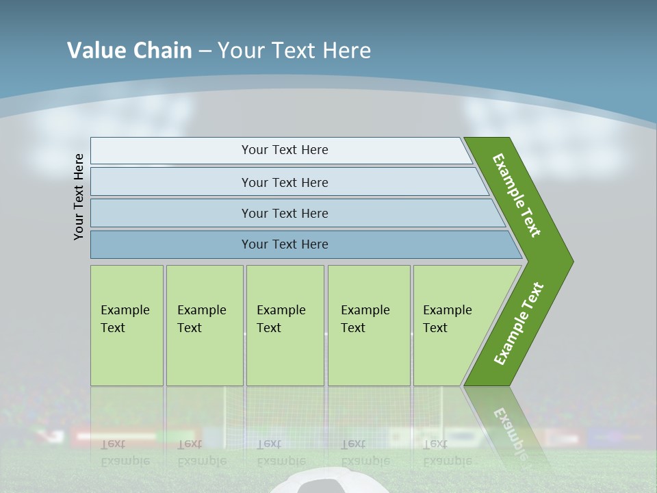 A Soccer Ball Sitting On Top Of A Green Field PowerPoint Template