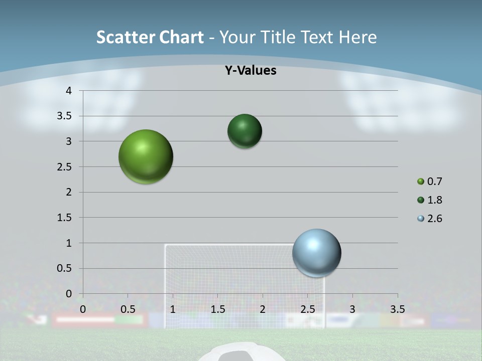 A Soccer Ball Sitting On Top Of A Green Field PowerPoint Template