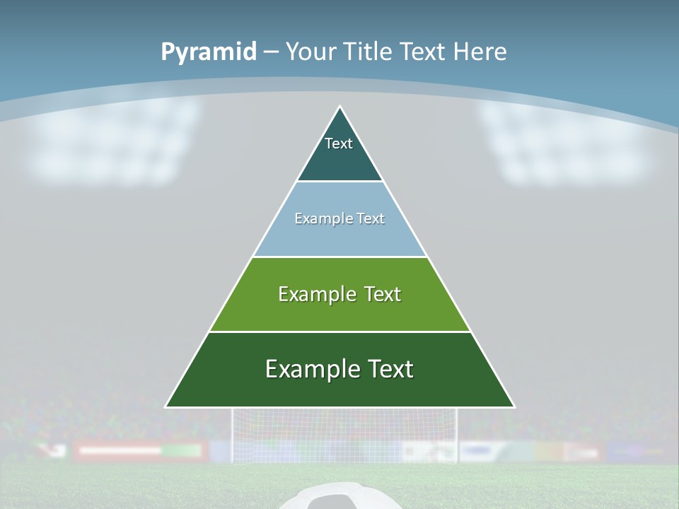 A Soccer Ball Sitting On Top Of A Green Field PowerPoint Template