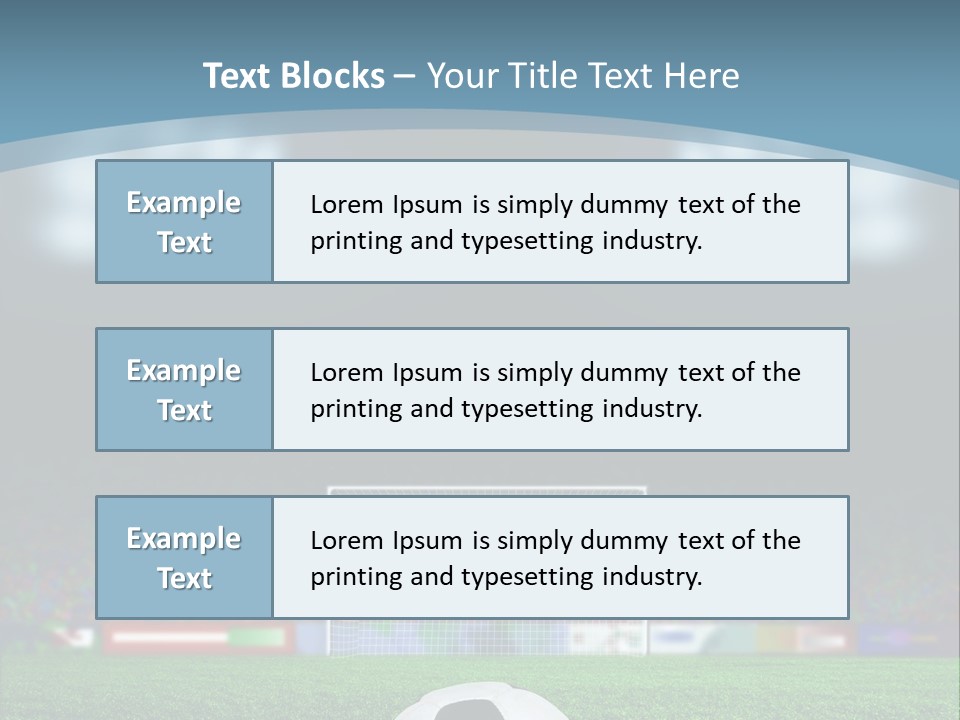 A Soccer Ball Sitting On Top Of A Green Field PowerPoint Template