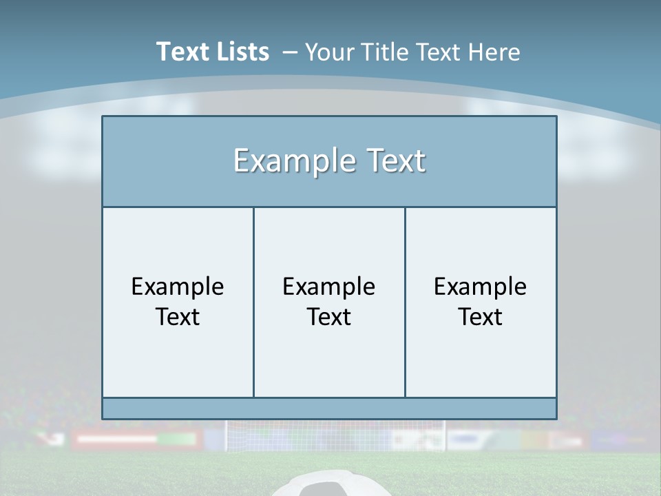 A Soccer Ball Sitting On Top Of A Green Field PowerPoint Template