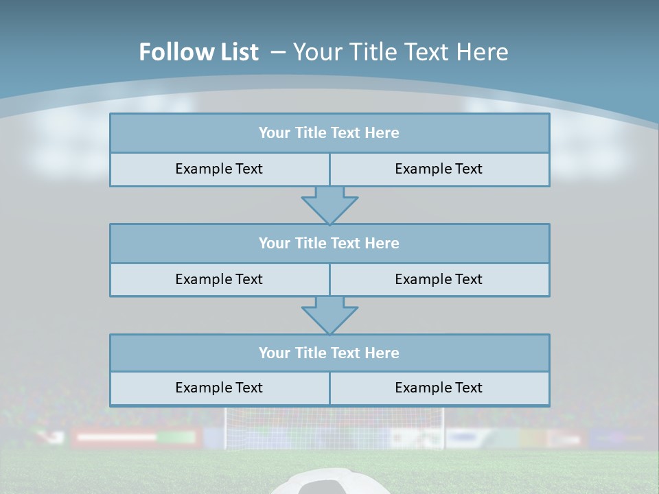 A Soccer Ball Sitting On Top Of A Green Field PowerPoint Template