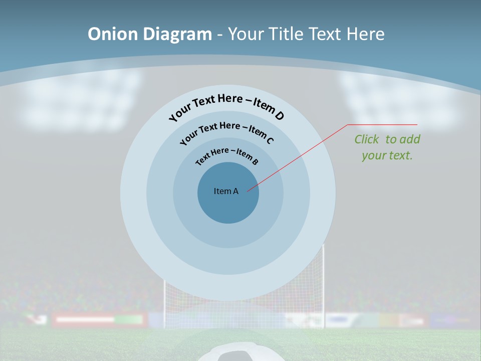 A Soccer Ball Sitting On Top Of A Green Field PowerPoint Template