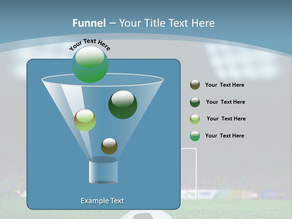 A Soccer Ball Sitting On Top Of A Green Field PowerPoint Template