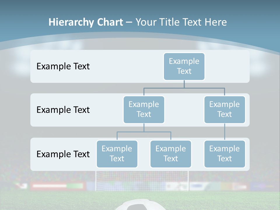 A Soccer Ball Sitting On Top Of A Green Field PowerPoint Template
