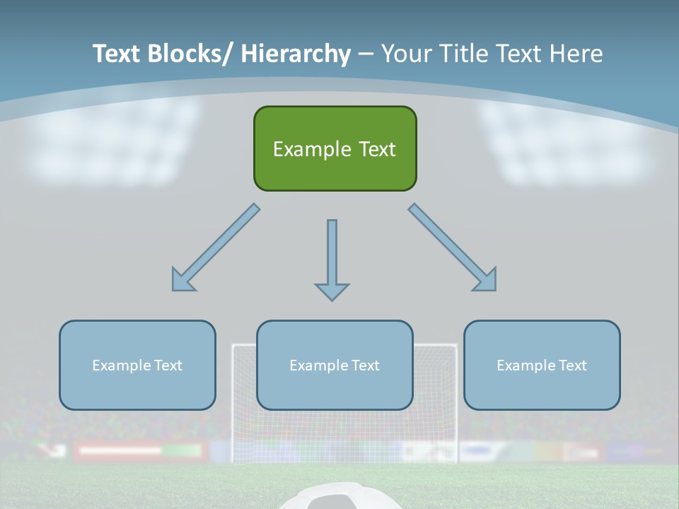A Soccer Ball Sitting On Top Of A Green Field PowerPoint Template