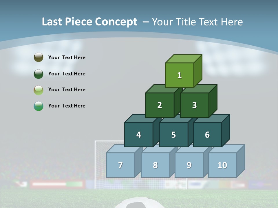 A Soccer Ball Sitting On Top Of A Green Field PowerPoint Template