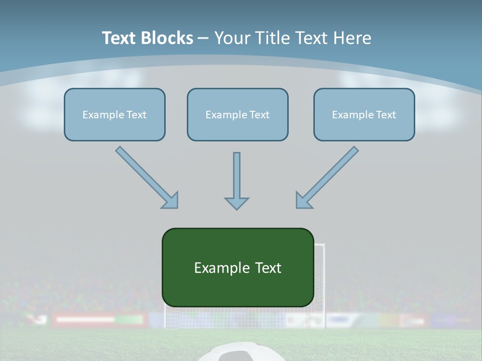 A Soccer Ball Sitting On Top Of A Green Field PowerPoint Template