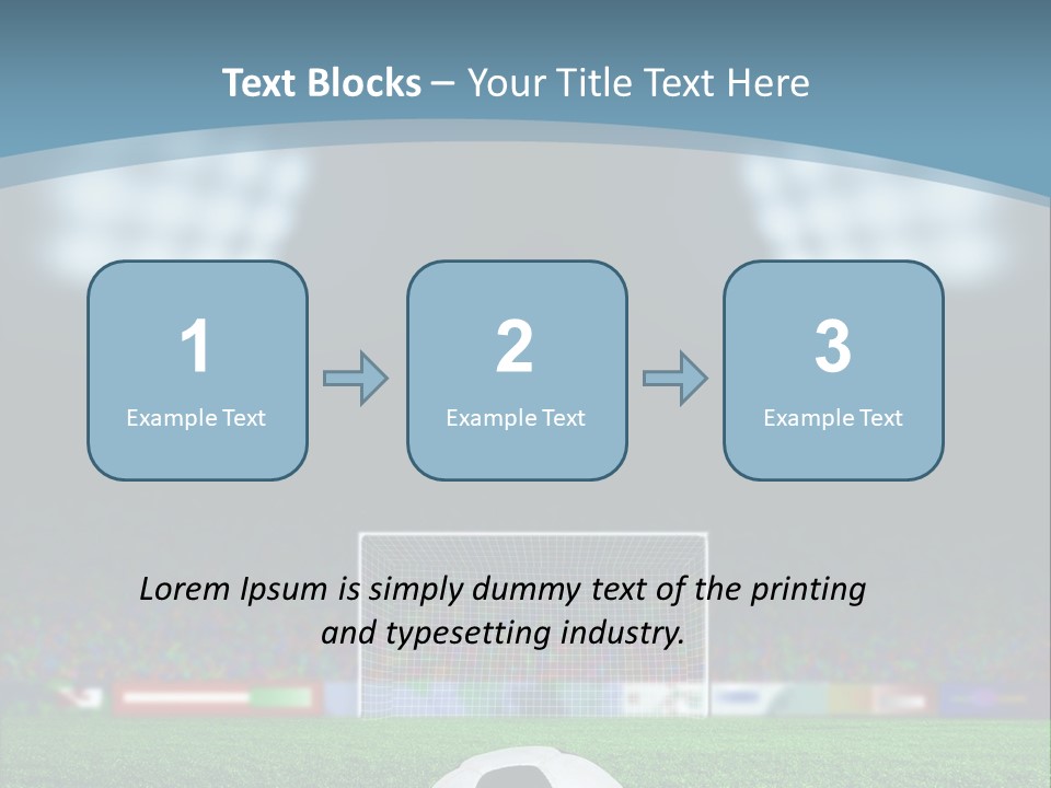 A Soccer Ball Sitting On Top Of A Green Field PowerPoint Template