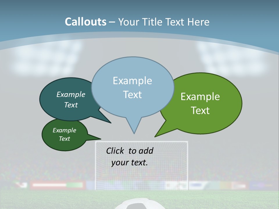 A Soccer Ball Sitting On Top Of A Green Field PowerPoint Template