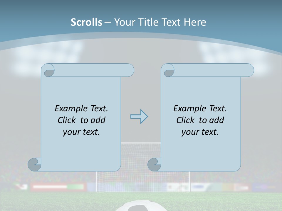A Soccer Ball Sitting On Top Of A Green Field PowerPoint Template