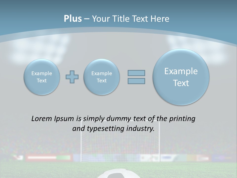 A Soccer Ball Sitting On Top Of A Green Field PowerPoint Template