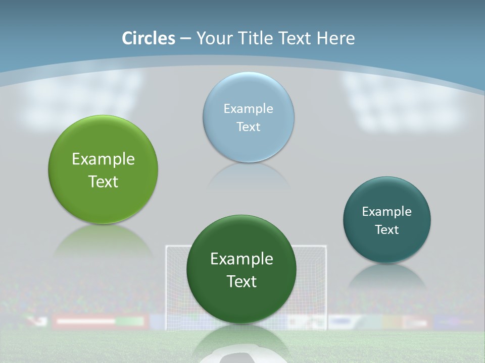 A Soccer Ball Sitting On Top Of A Green Field PowerPoint Template