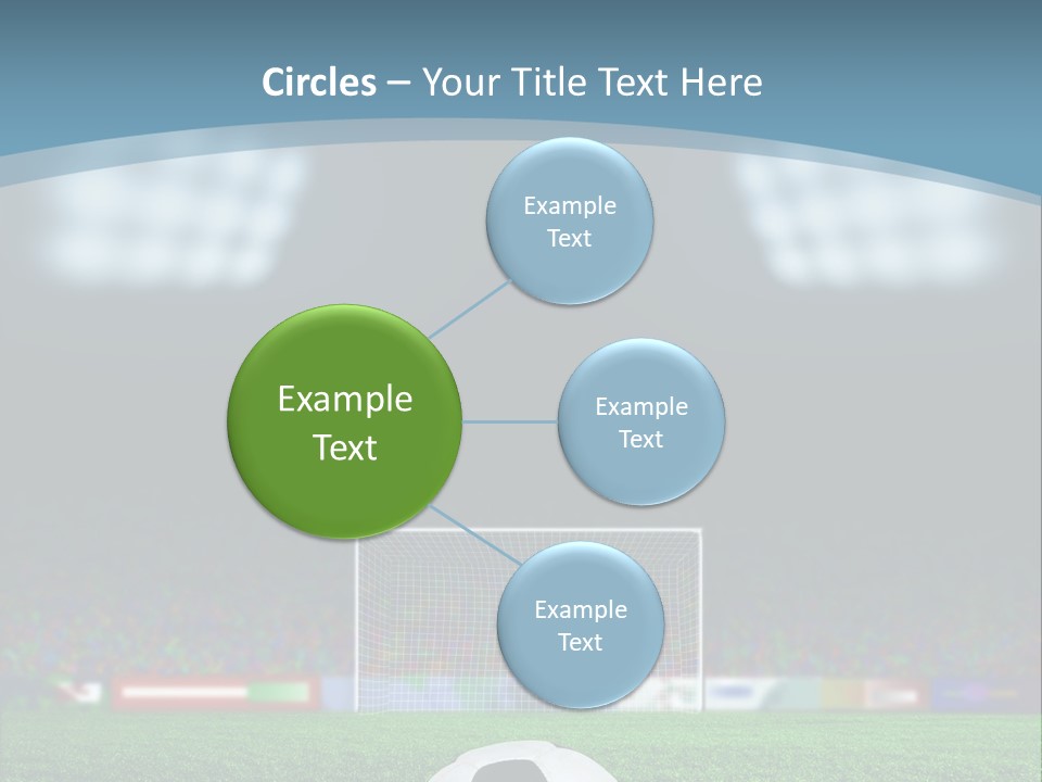 A Soccer Ball Sitting On Top Of A Green Field PowerPoint Template