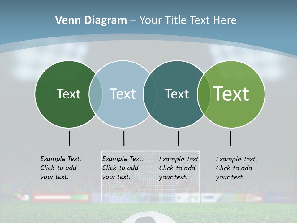 A Soccer Ball Sitting On Top Of A Green Field PowerPoint Template