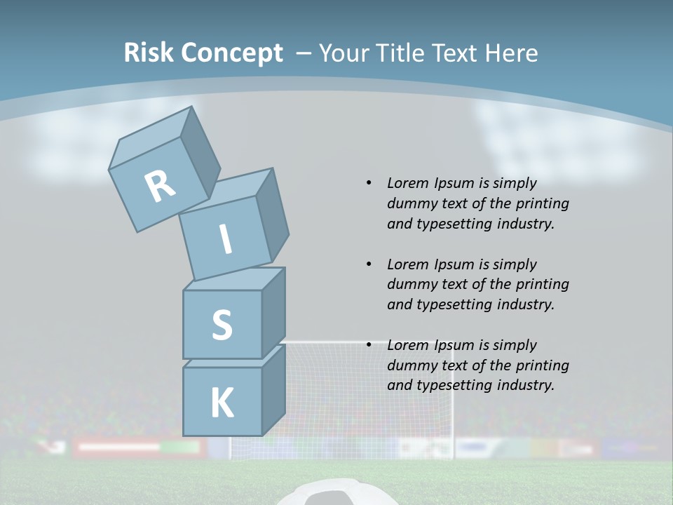 A Soccer Ball Sitting On Top Of A Green Field PowerPoint Template