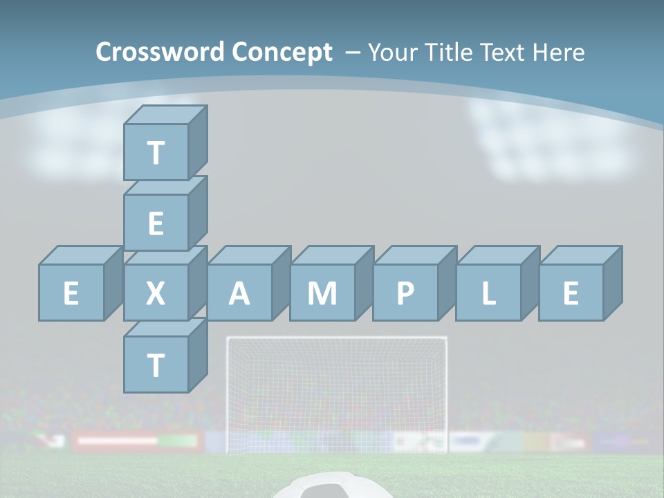 A Soccer Ball Sitting On Top Of A Green Field PowerPoint Template