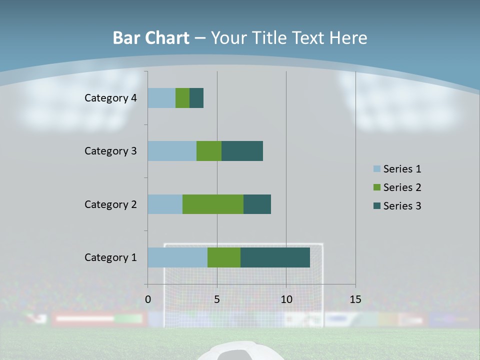 A Soccer Ball Sitting On Top Of A Green Field PowerPoint Template