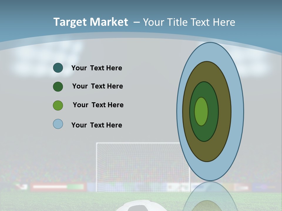 A Soccer Ball Sitting On Top Of A Green Field PowerPoint Template